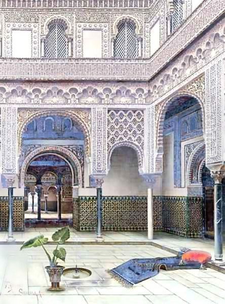 Interior of a palace, Seville - view 1