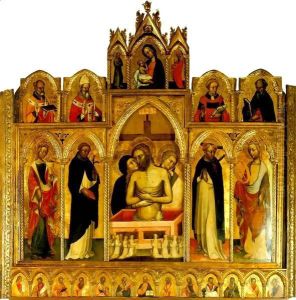 Lamentation over Dead Christ with Saints by Blaz Jurjev Trogiranin