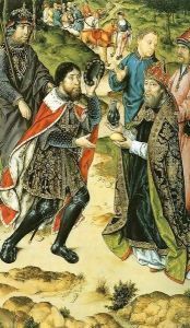 Meeting of Abraham and Melchizedek by Aelbrecht Bouts
