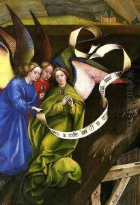 Nativity, detail 2 by Robert Campin