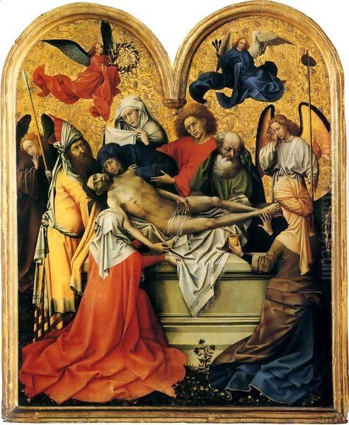 Triptych with the Entombment of Christ, central panel - view 1
