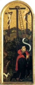 Triptych with the Entombment of Christ, left wing by Robert Campin