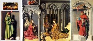 Annunciation Triptych by Barthelemy d' Eyck