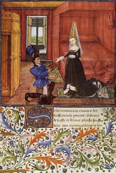 Miniature from Le Livre du coeur d amour epris by King Rene I of Anjou 2 - view 1
