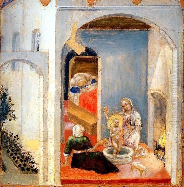 Polyptych Quartesi Birth of St Nicholas - view 1