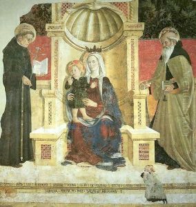 Madonna with Child and Saints Nicolas and Anthony the Abbott by Girolamo Giovanni