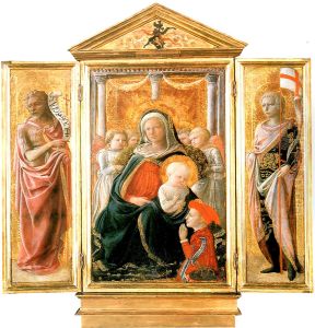 Madonna of Humility with Angels and Donor by Fra Filippo Lippi