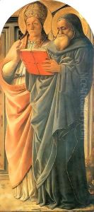 Four Doctors Triptych St Gregory and St Jerome by Fra Filippo Lippi