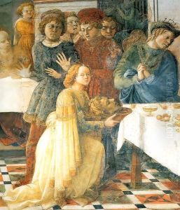 Beheading of St John the Baptist, detail by Fra Filippo Lippi