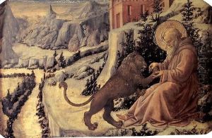 St Jerome and the Lion by Fra Filippo Lippi