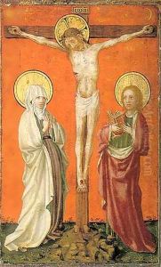 Diptych Crucifixion by Stefan Lochner