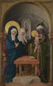 Diptych Presentation at the Temple by Stefan Lochner