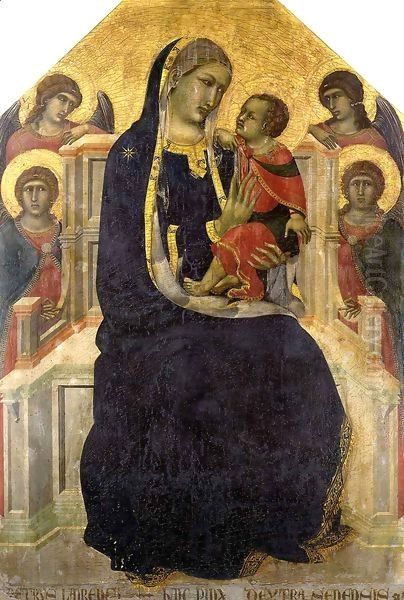 Madonna and Child with Angels by Pietro Lorenzetti
