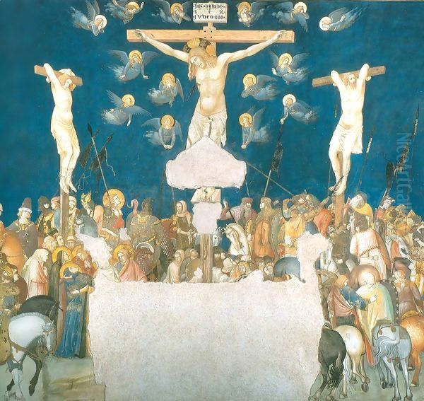 Assisi Frescoes Crucifixion - view 1