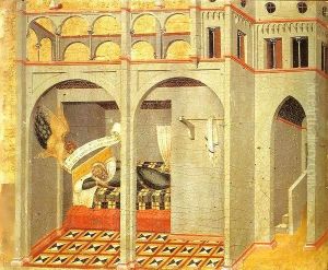 Carmine Altarpiece Dream of Sobach by Pietro Lorenzetti