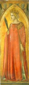 Carmine Altarpiece Saint Catherine of Alexandria by Pietro Lorenzetti