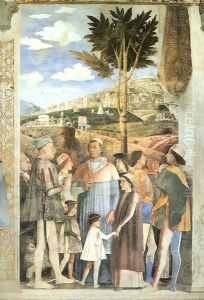 Arrival of Cardinal Francesco Gonzaga by Andrea Mantegna