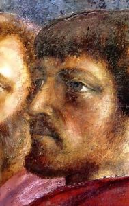 Brancacci chapel Tribute Money detail 2 by Masaccio (Tommaso di Giovanni)