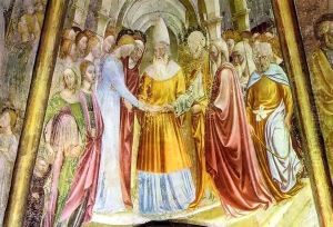 Marriage of the Virgin by Tommaso Masolino (da Panicale)