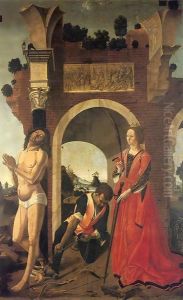 Saint Sebastian and Saint Catherine of Alexandria by Francesco Pagano