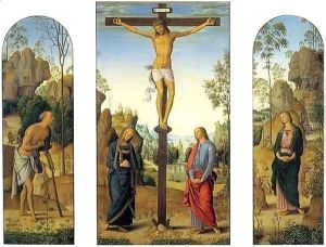 Crucifixion with the Virgin, Saint John, Saint Jerome, and Saint Mary Magdalene by Pietro Vannucci Perugino
