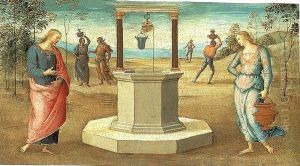 Christ and the Woman of Samaria by Pietro Vannucci Perugino