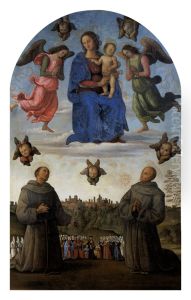 Madonna and Child in Glory with Saints and Angels by Pietro Vannucci Perugino