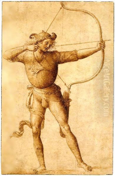Archer Drawing a Bow - view 1