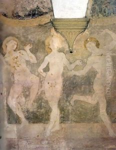 Nude Dancers by Antonio Del Pollaiuolo