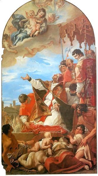 Pope Gregory the Great before Virgin - view 1