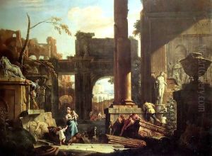 Classical Ruins and Figures