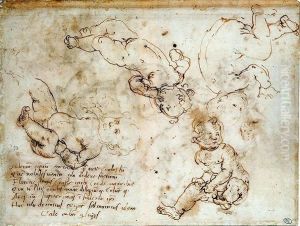 Study of Putti Playing by Andrea Del Verrocchio