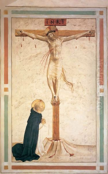 Crucifixion with St Dominic (Cell 17) - view 1
