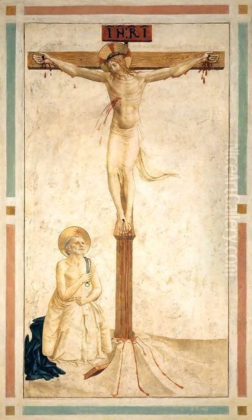 Crucifixion with St Dominic Flagellating Himself (Cell 20) - view 1