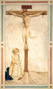 Crucifixion with St Dominic Flagellating Himself (Cell 20) by Angelico Fra