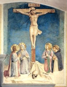 Crucifixion with the Virgin and Sts Cosmas, John the Evangelist and Peter Martyr by Angelico Fra