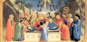The Burial of the Virgin and the Reception of Her Soul in Heaven