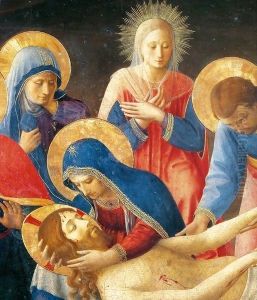 Lamentation over Christ (detail) by Angelico Fra