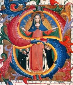 Madonna of Mercy with Kneeling Friars by Angelico Fra
