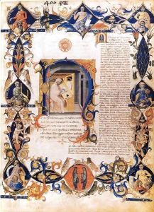 Inferno, from the Divine Comedy by Dante (Folio 3v) by Bartolomeo Di Fruosino