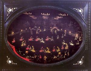 Nocturnal Carousel in the Amphitheatre of the Boboli Gardens by Stefano della Bella