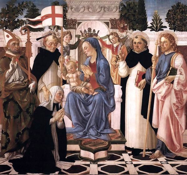 Virgin and Child Enthroned with Five Saints and Two Angels - view 1