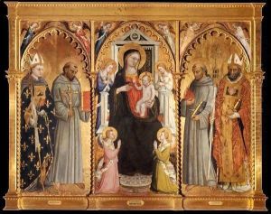 Madonna and Child with Saints and Angels by Bicci Di Lorenzo