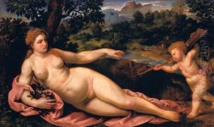 Venus and Cupid 2 by Paris Bordone