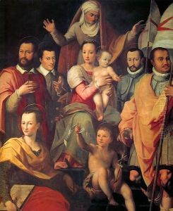 Virgin and Child with St Anne and Members of the Medici Family as Saints