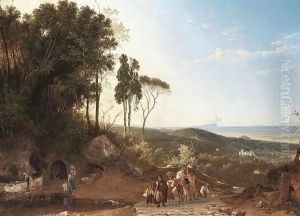 View of Ariccia with the Sea in the Background by Franz Ludwig Catel
