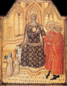 St Catherine Enthroned with Two Saints and Two Donors by Cenni Di Francesco Di Ser Cenni