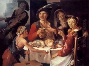 Peasant Repast with a Young Beggar