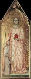 St Catherine of Alexandria with Donor and Christ Blessing