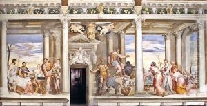 Cleopatra's Banquet; The Continence of Scipio by Giovanni Antonio Fasolo